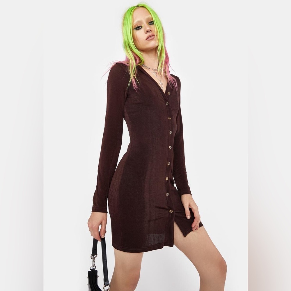 Peppermayo Ring My Bell Mini Dress in brown Size 2 XS